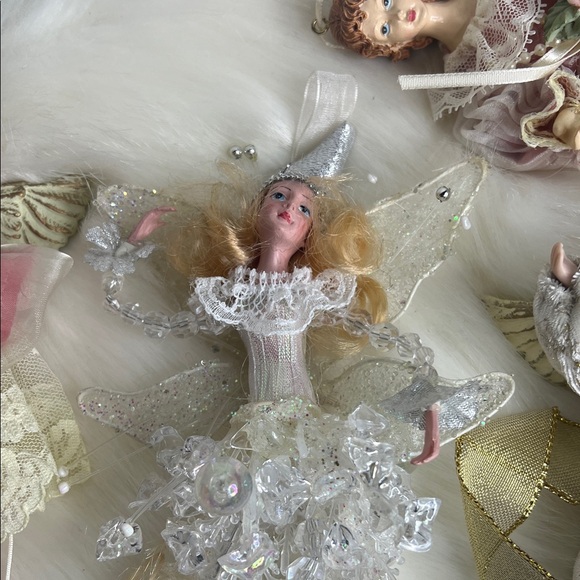 Elegant Angel Ornaments Set - Gold, Pink, White Christmas - Picture 3 of 5